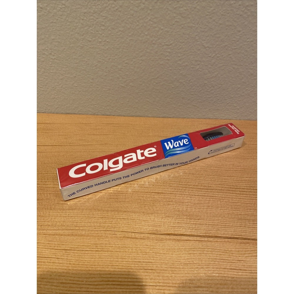 SEALED NOS Vintage 1998 Colgate Wave Toothbrush‎ Blue, Soft Compact